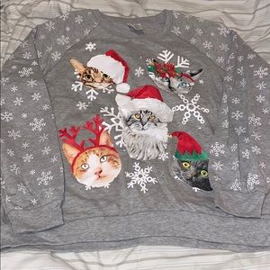 Light Up Cat Christmas Sweater